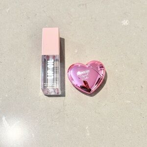 2 Bath & Body Works Lip Oil Bundle Strawberry Pound Cake + Clear New